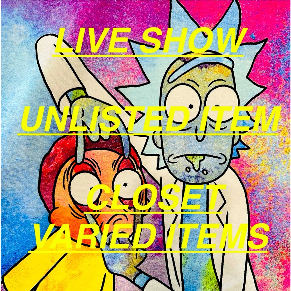 UNLISTED ITEM - LIVE Varied items from clothes to personal items (size = item #)